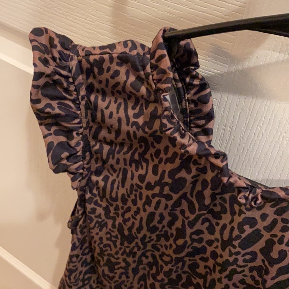 Leopard Babydoll Ruffle Dress - Picture 7 of 7